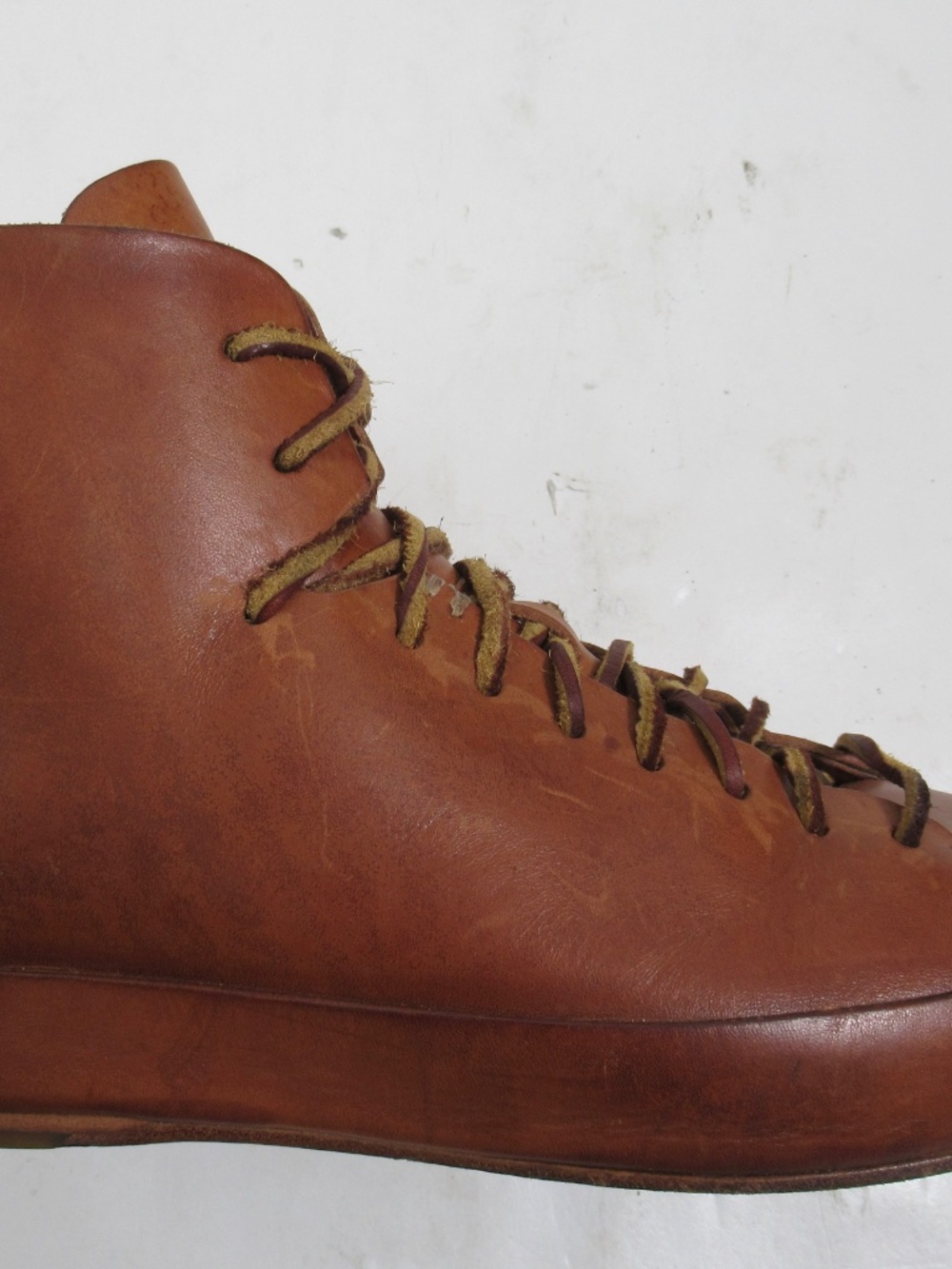 Feit Men's Hand Sewn High Top Tan Leather Shoes 9 US M / 8.5 UK / 42 EU